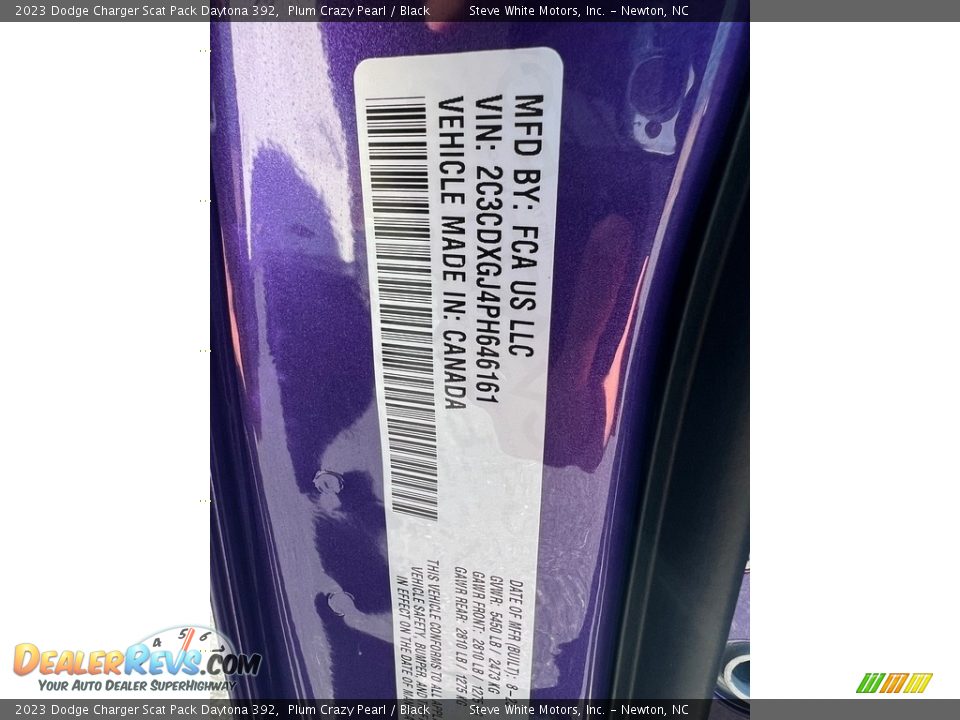 2023 Dodge Charger Scat Pack Daytona 392 Plum Crazy Pearl / Black Photo #29