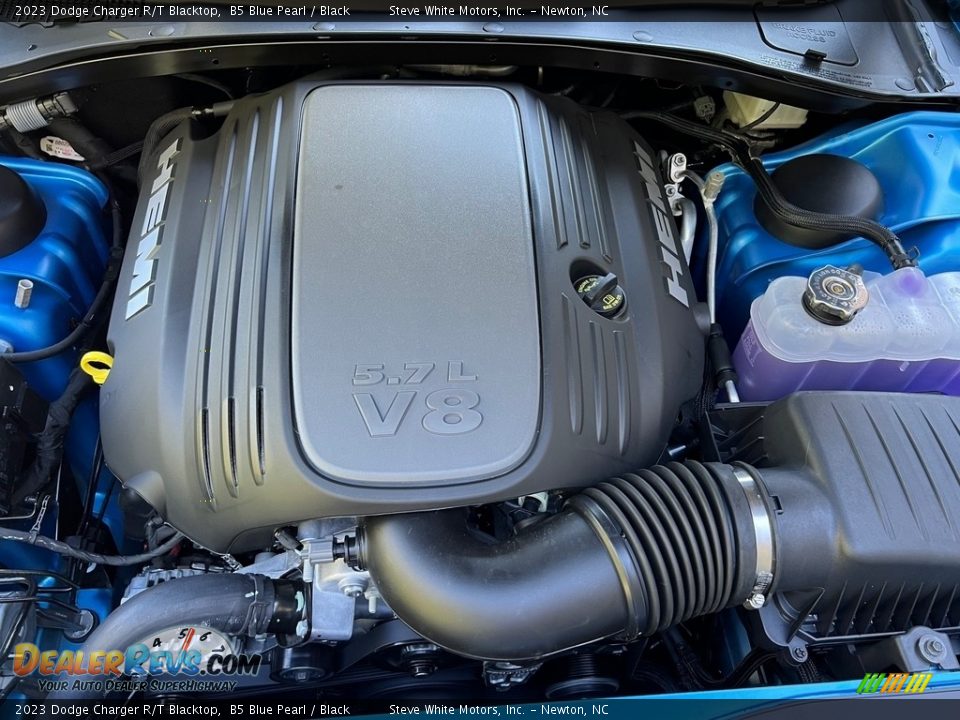 2023 Dodge Charger R/T Blacktop 5.7 Liter HEMI OHV 16-Valve VVT V8 Engine Photo #9