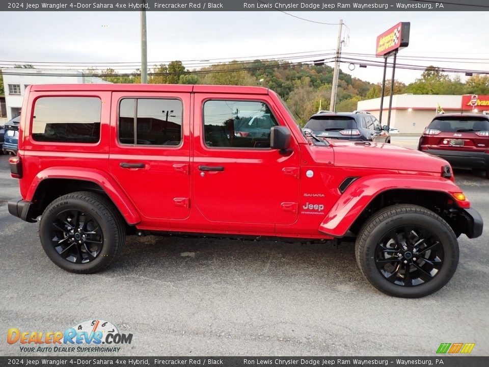 Firecracker Red 2024 Jeep Wrangler 4-Door Sahara 4xe Hybrid Photo #7