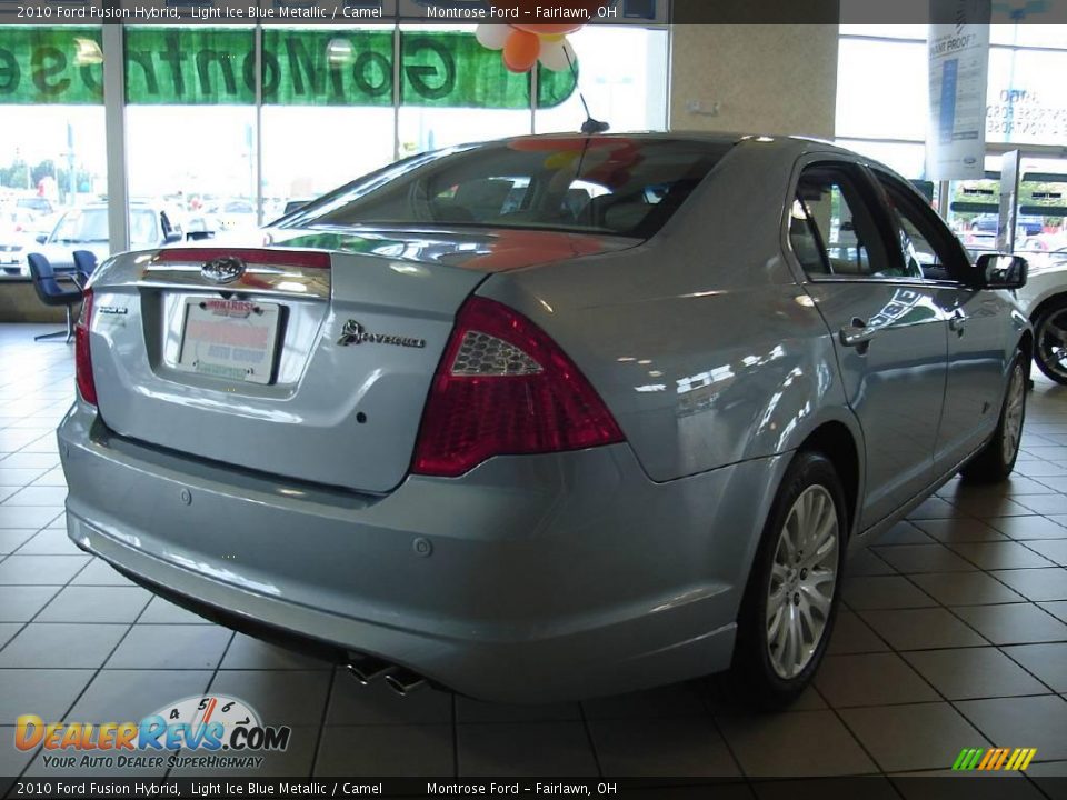 2010 Ford Fusion Hybrid Light Ice Blue Metallic / Camel Photo #5