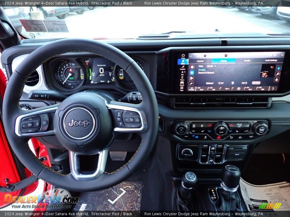 Dashboard of 2024 Jeep Wrangler 4-Door Sahara 4xe Hybrid Photo #12