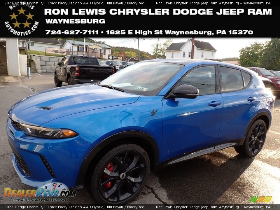 2024 Dodge Hornet R/T Track Pack/Blacktop AWD Hybrid Blu Bayou / Black/Red Photo #1