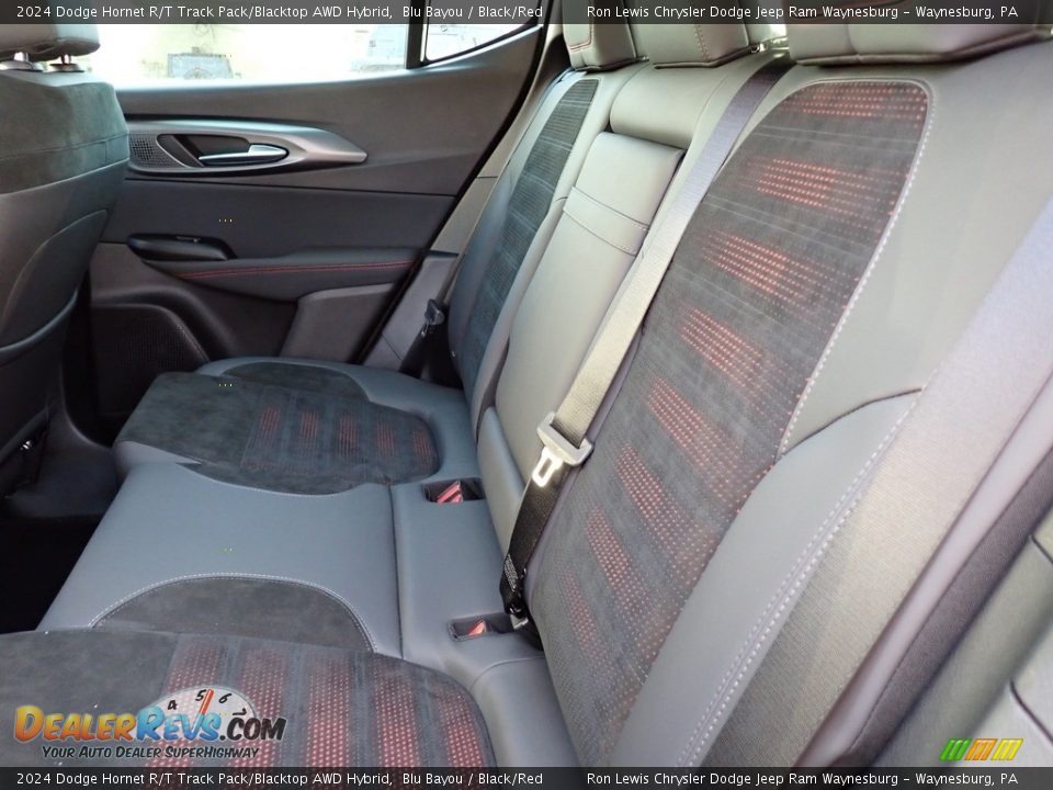 Rear Seat of 2024 Dodge Hornet R/T Track Pack/Blacktop AWD Hybrid Photo #12