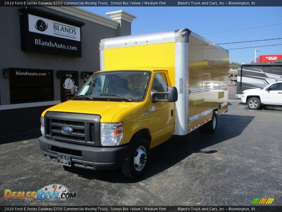 2019 Ford E Series Cutaway E350 Commercial Moving Truck School Bus Yellow / Medium Flint Photo #2