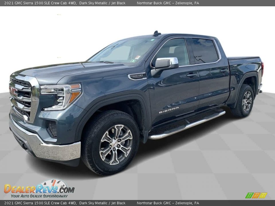 2021 GMC Sierra 1500 SLE Crew Cab 4WD Dark Sky Metallic / Jet Black Photo #1