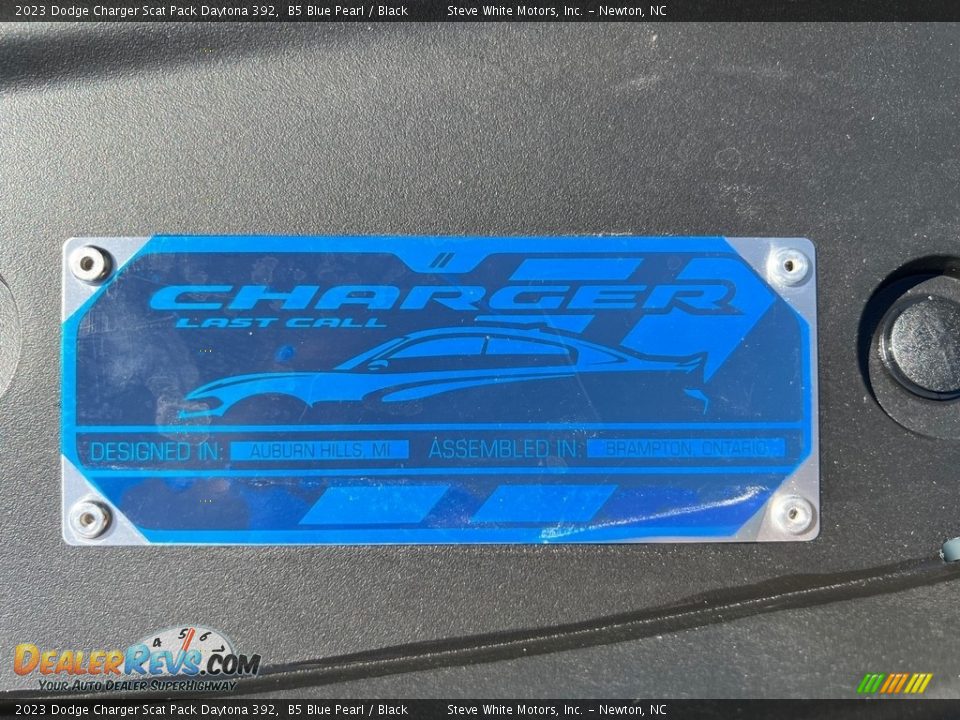 2023 Dodge Charger Scat Pack Daytona 392 B5 Blue Pearl / Black Photo #10
