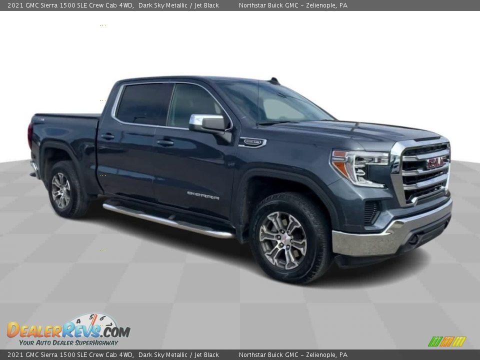 2021 GMC Sierra 1500 SLE Crew Cab 4WD Dark Sky Metallic / Jet Black Photo #2