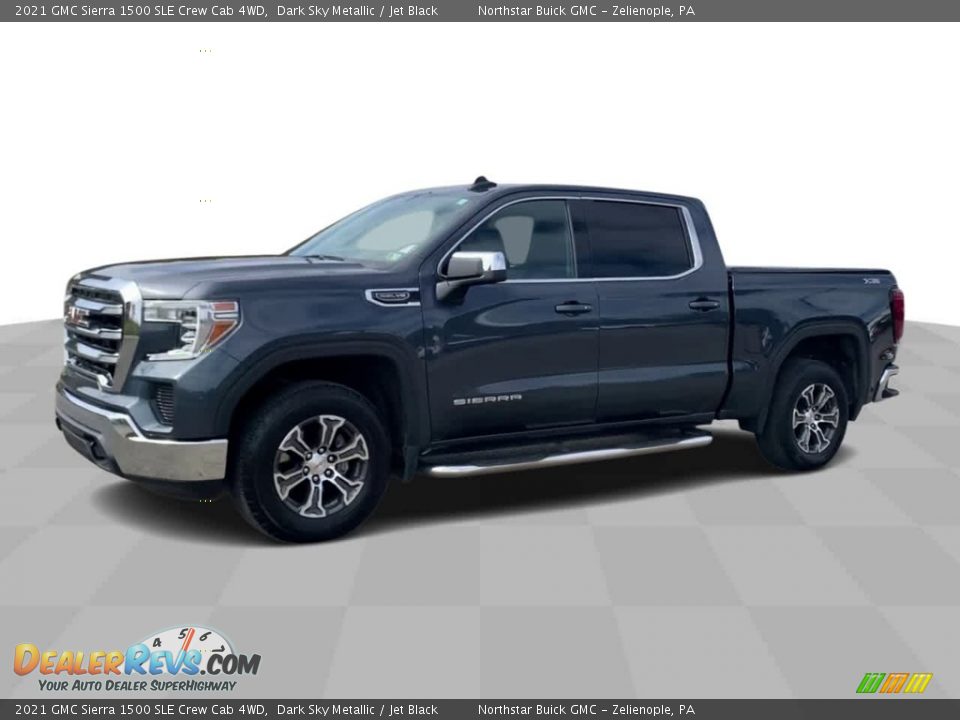 2021 GMC Sierra 1500 SLE Crew Cab 4WD Dark Sky Metallic / Jet Black Photo #4