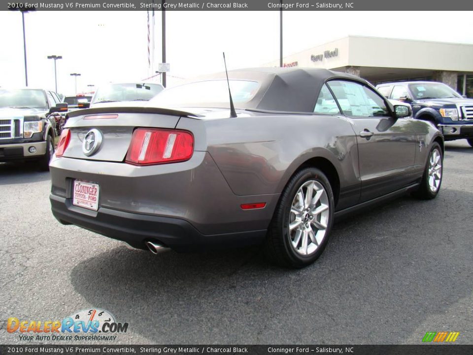 2010 Ford Mustang V6 Premium Convertible Sterling Grey Metallic / Charcoal Black Photo #3