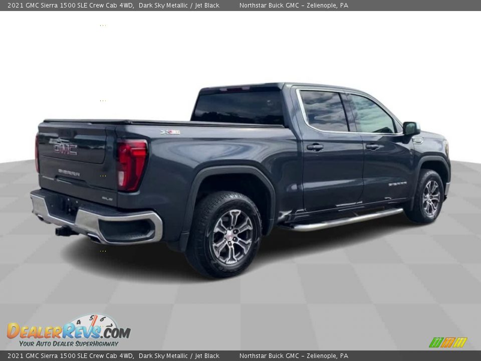 2021 GMC Sierra 1500 SLE Crew Cab 4WD Dark Sky Metallic / Jet Black Photo #8