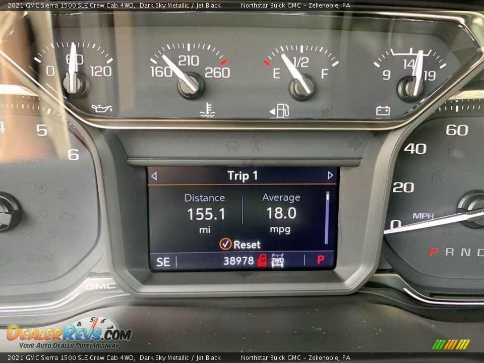 2021 GMC Sierra 1500 SLE Crew Cab 4WD Gauges Photo #12