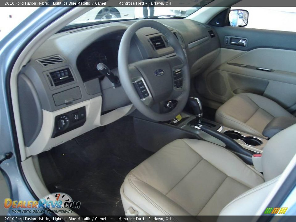 2010 Ford Fusion Hybrid Light Ice Blue Metallic / Camel Photo #20