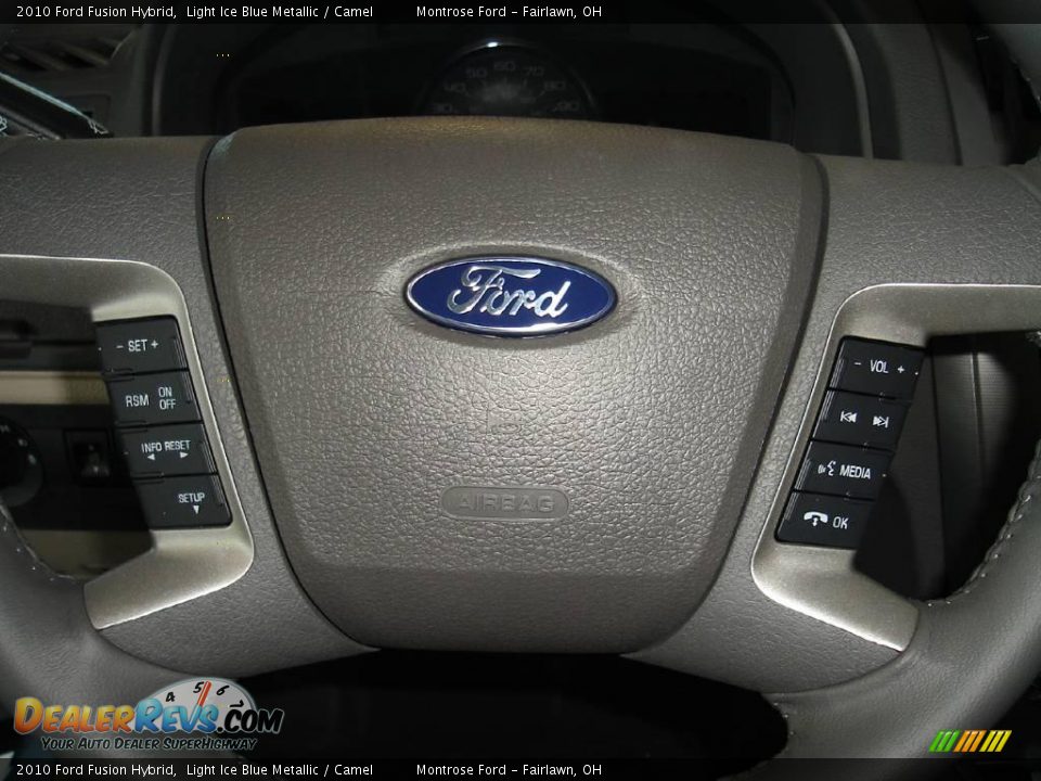 2010 Ford Fusion Hybrid Light Ice Blue Metallic / Camel Photo #24