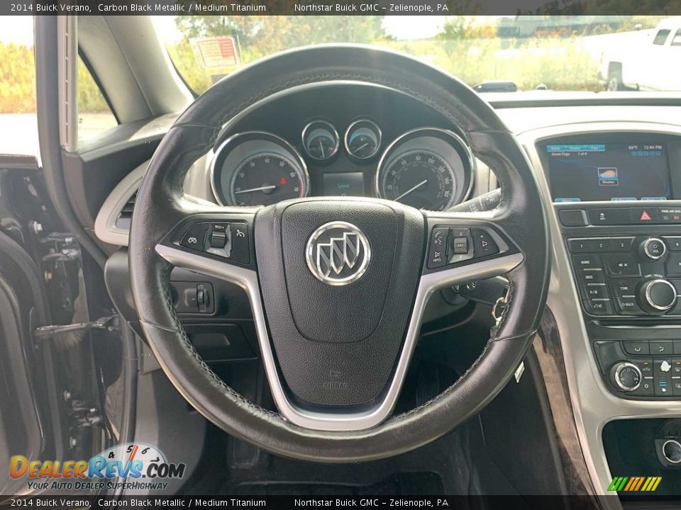 2014 Buick Verano Carbon Black Metallic / Medium Titanium Photo #11