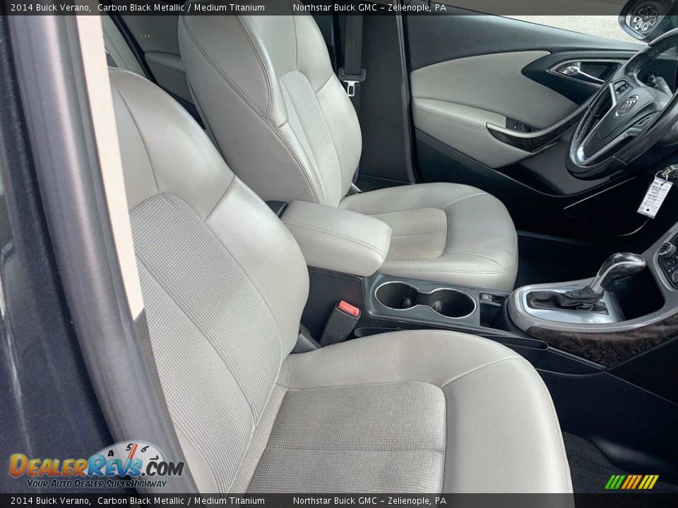 2014 Buick Verano Carbon Black Metallic / Medium Titanium Photo #24