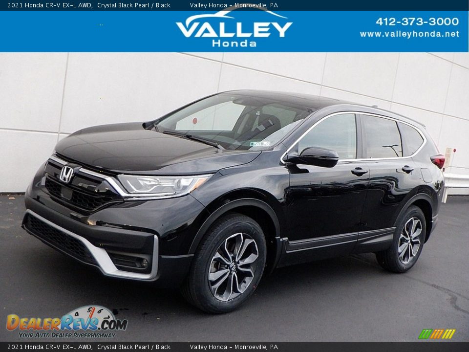 2021 Honda CR-V EX-L AWD Crystal Black Pearl / Black Photo #1