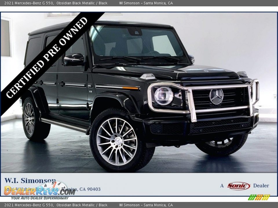 2021 Mercedes-Benz G 550 Obsidian Black Metallic / Black Photo #1