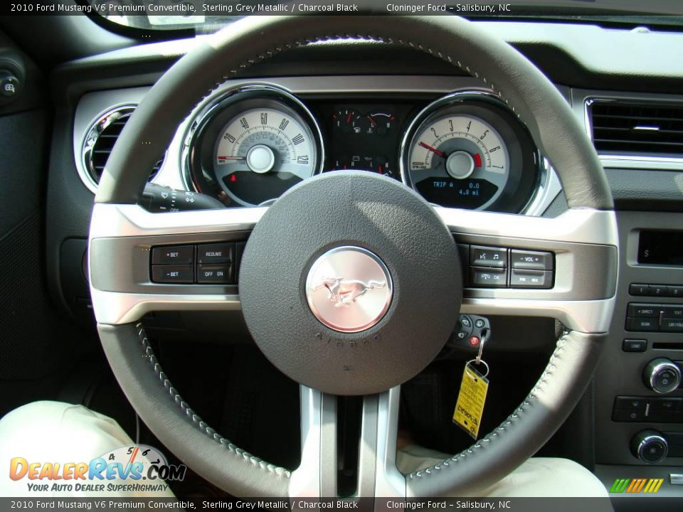 2010 Ford Mustang V6 Premium Convertible Sterling Grey Metallic / Charcoal Black Photo #17