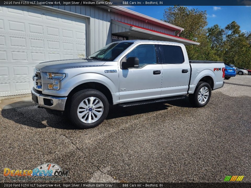 2016 Ford F150 XLT SuperCrew 4x4 Ingot Silver / Medium Earth Gray Photo #1