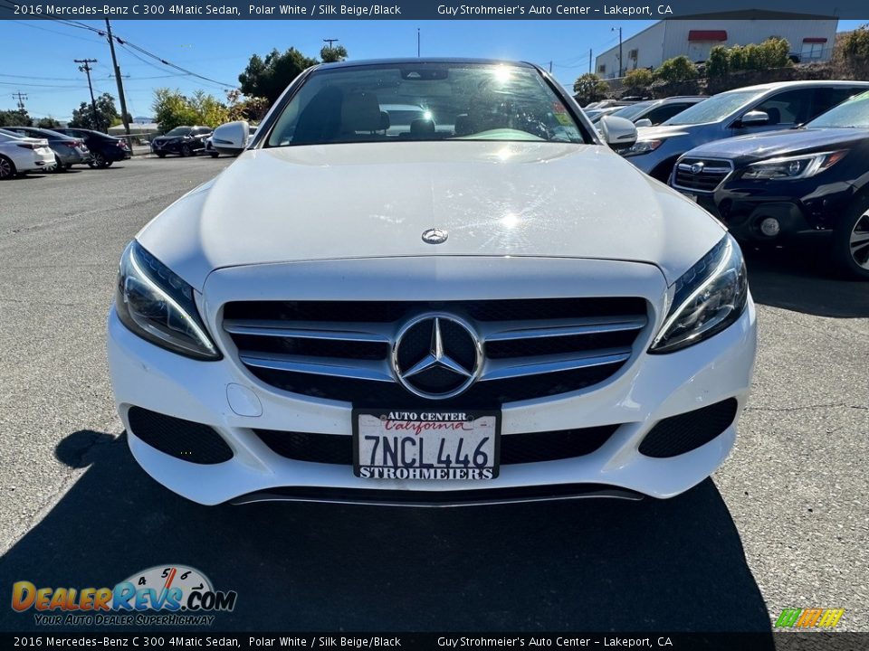 2016 Mercedes-Benz C 300 4Matic Sedan Polar White / Silk Beige/Black Photo #2