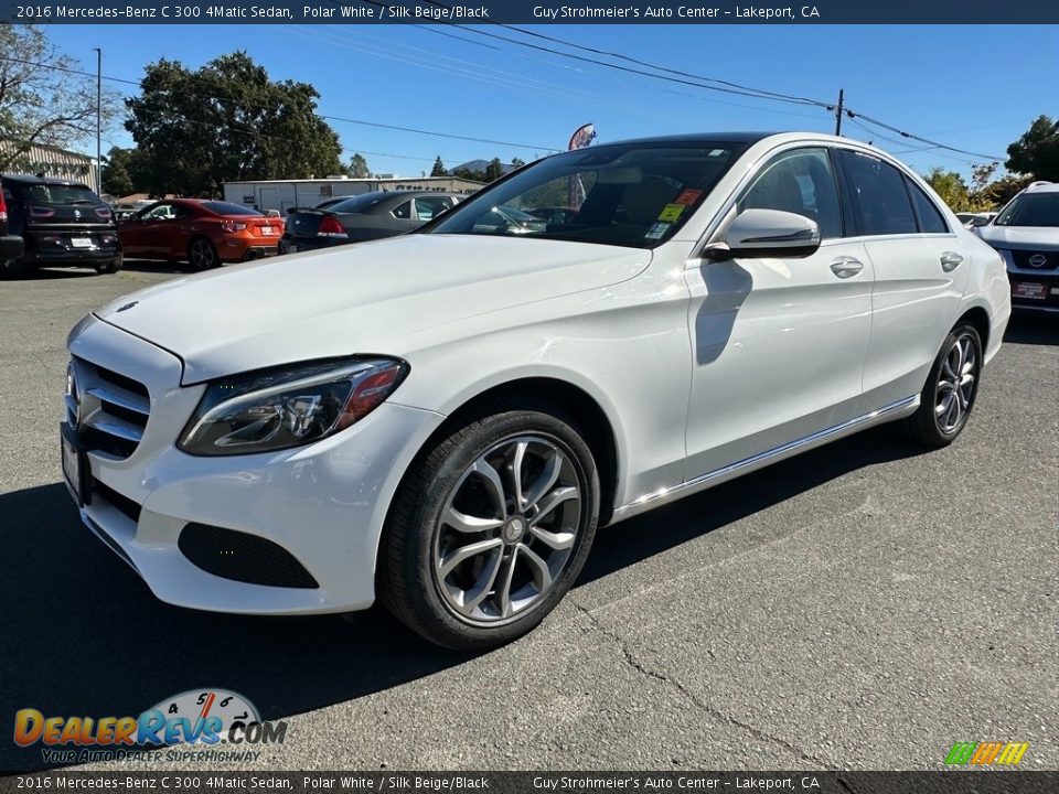 2016 Mercedes-Benz C 300 4Matic Sedan Polar White / Silk Beige/Black Photo #3