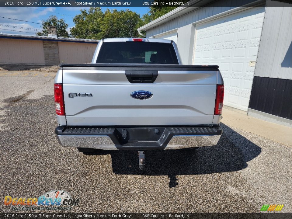 2016 Ford F150 XLT SuperCrew 4x4 Ingot Silver / Medium Earth Gray Photo #4