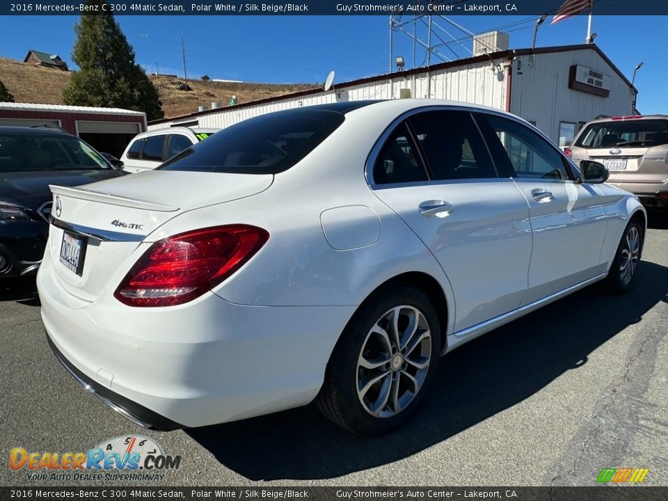 2016 Mercedes-Benz C 300 4Matic Sedan Polar White / Silk Beige/Black Photo #6