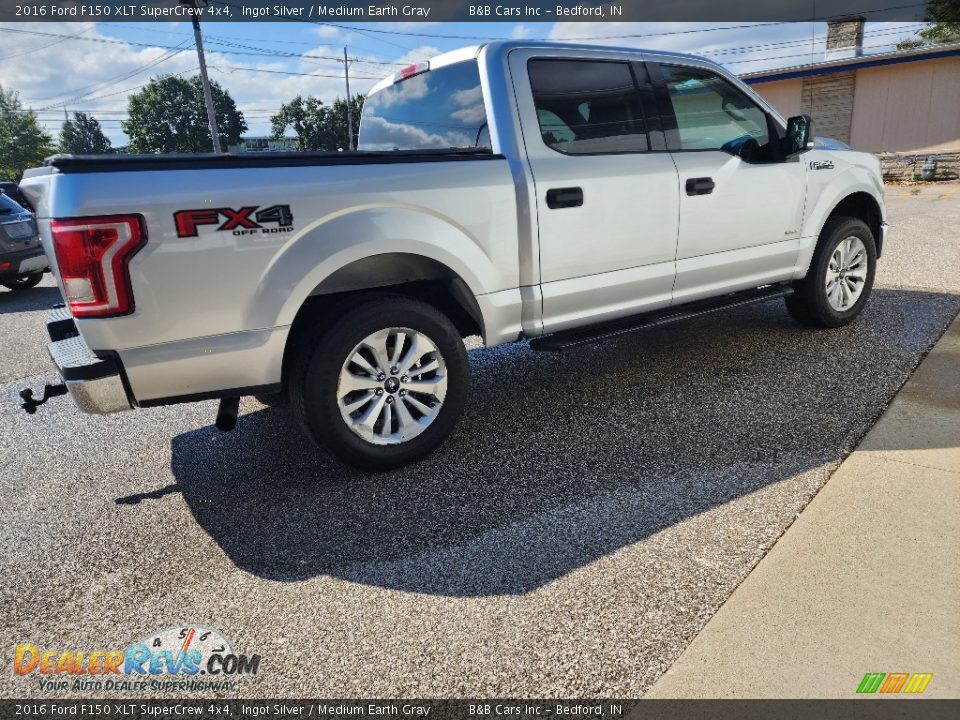 2016 Ford F150 XLT SuperCrew 4x4 Ingot Silver / Medium Earth Gray Photo #6