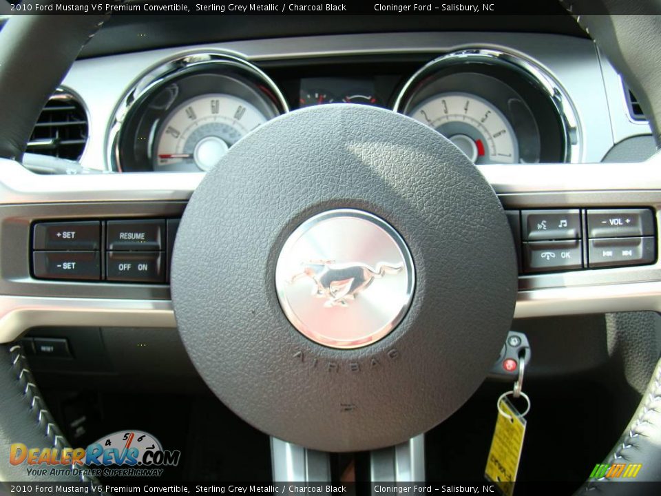 2010 Ford Mustang V6 Premium Convertible Sterling Grey Metallic / Charcoal Black Photo #24