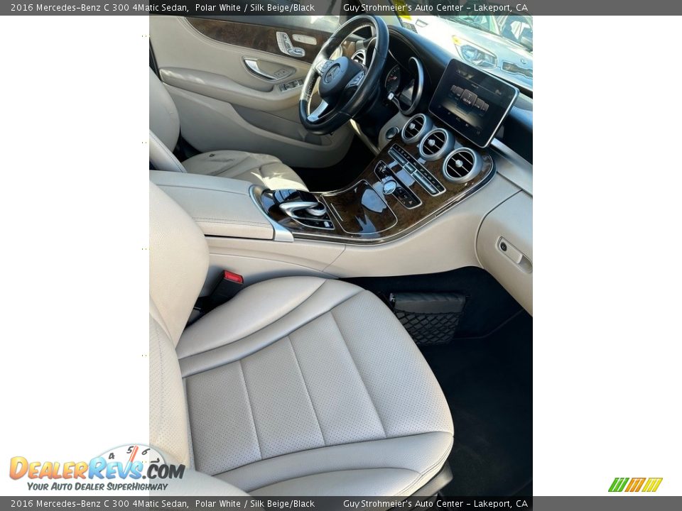 2016 Mercedes-Benz C 300 4Matic Sedan Polar White / Silk Beige/Black Photo #11