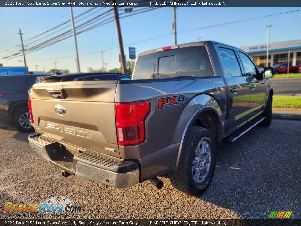 2020 Ford F150 Lariat SuperCrew 4x4 Stone Gray / Medium Earth Gray Photo #3