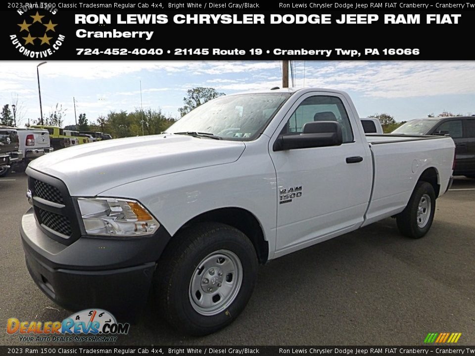 2023 Ram 1500 Classic Tradesman Regular Cab 4x4 Bright White / Diesel Gray/Black Photo #1