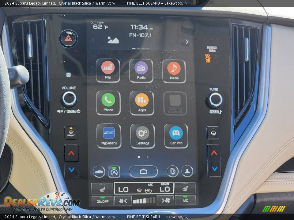 Controls of 2024 Subaru Legacy Limited Photo #8