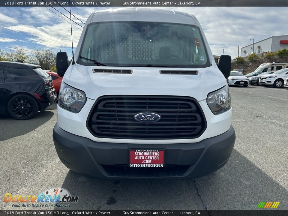 2018 Ford Transit Van 150 MR Long Oxford White / Pewter Photo #2