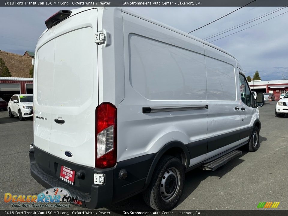 2018 Ford Transit Van 150 MR Long Oxford White / Pewter Photo #6