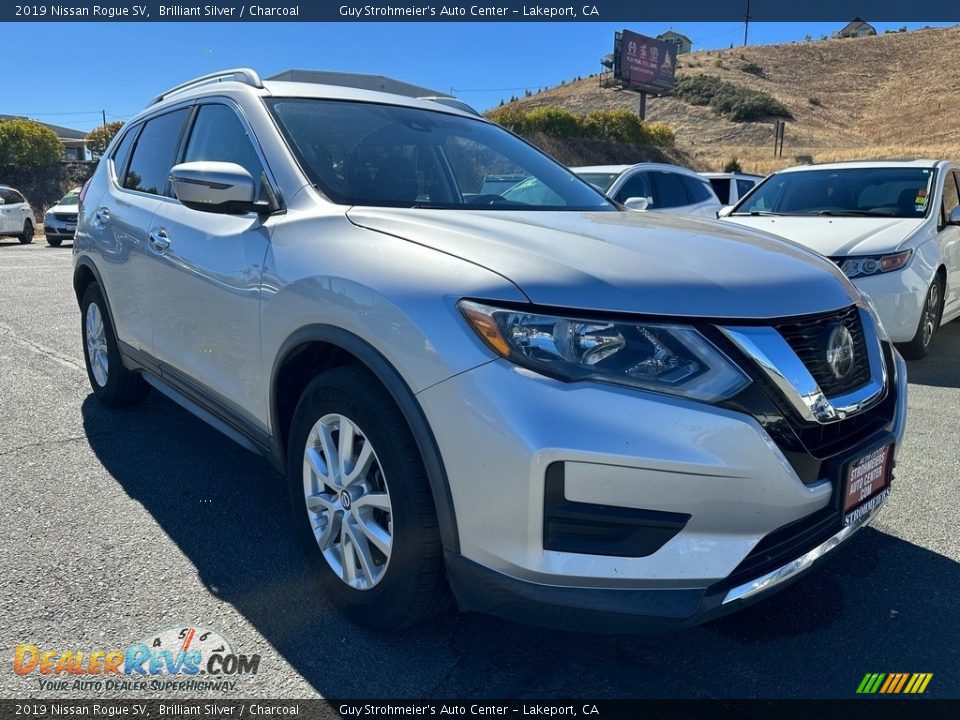 2019 Nissan Rogue SV Brilliant Silver / Charcoal Photo #1