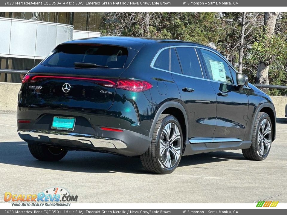 2023 Mercedes-Benz EQE 350+ 4Matic SUV Emerald Green Metallic / Neva Gray/Sable Brown Photo #4