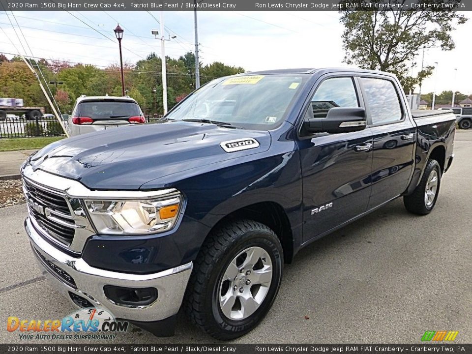 2020 Ram 1500 Big Horn Crew Cab 4x4 Patriot Blue Pearl / Black/Diesel Gray Photo #6