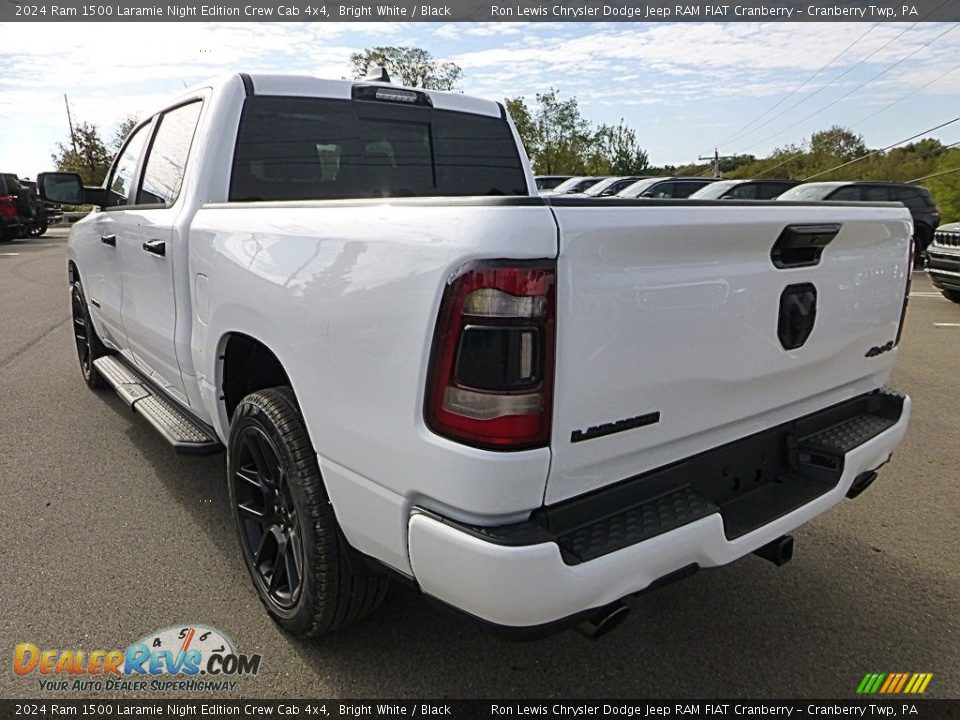 2024 Ram 1500 Laramie Night Edition Crew Cab 4x4 Bright White / Black Photo #3