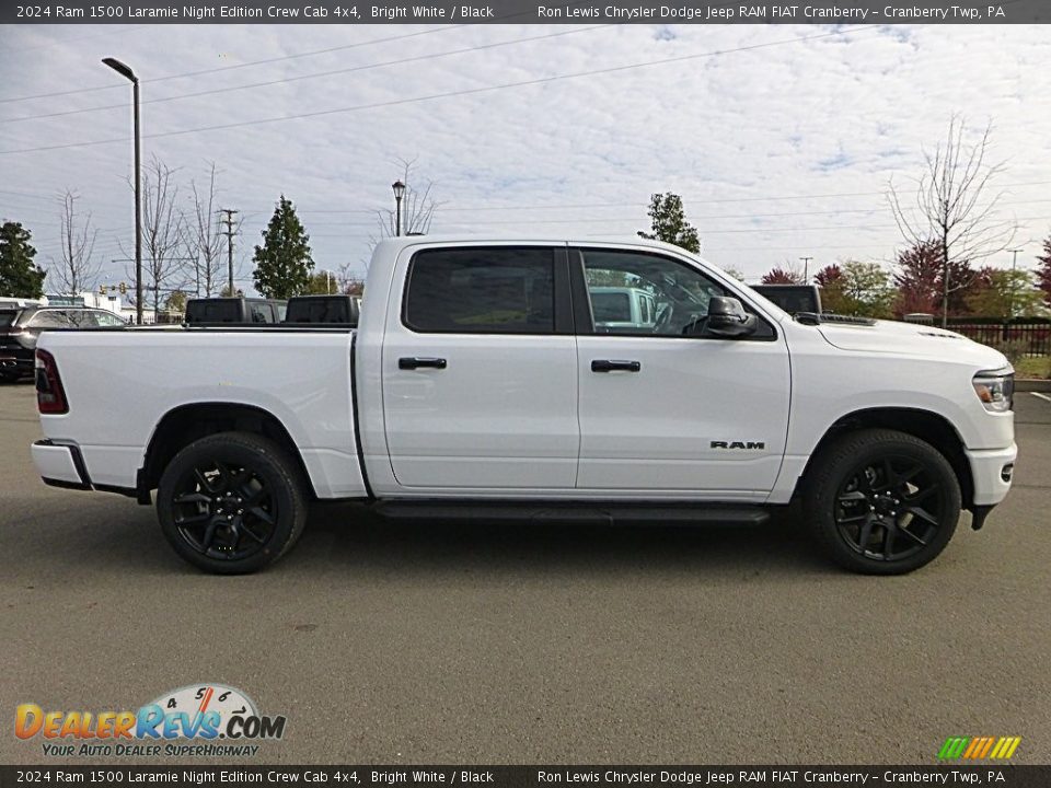 2024 Ram 1500 Laramie Night Edition Crew Cab 4x4 Bright White / Black Photo #6