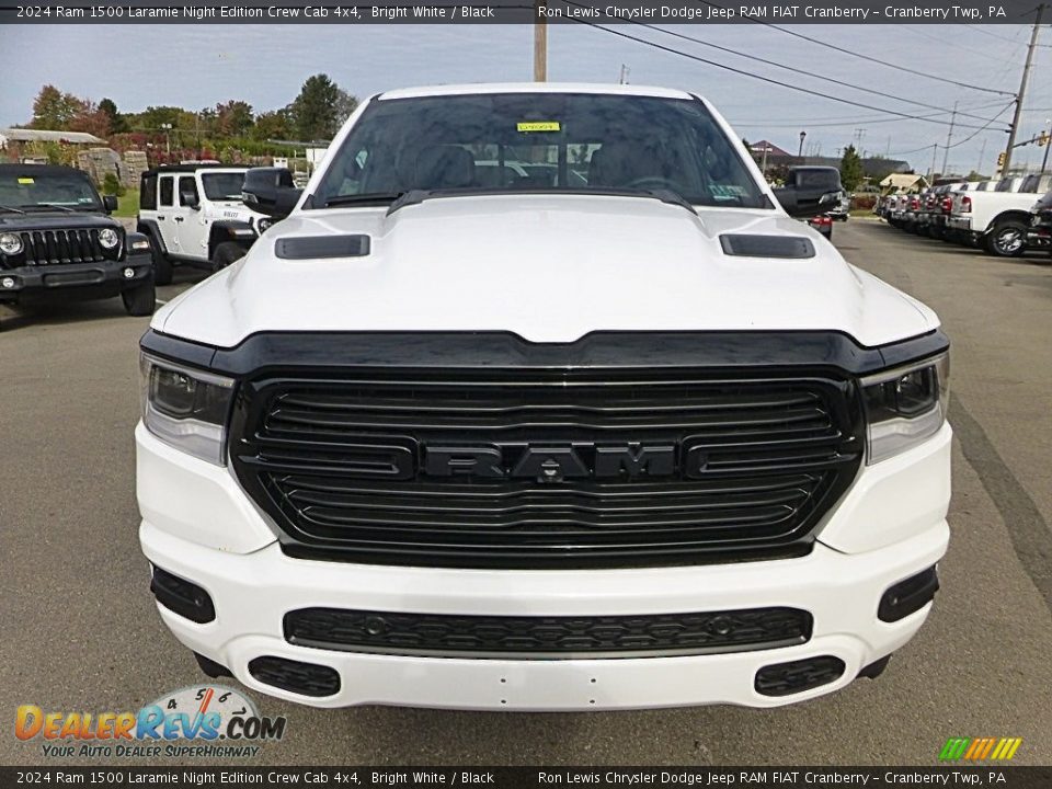 2024 Ram 1500 Laramie Night Edition Crew Cab 4x4 Bright White / Black Photo #8