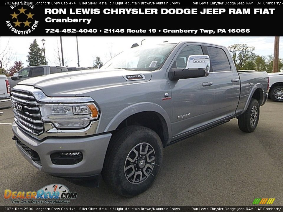 2024 Ram 2500 Longhorn Crew Cab 4x4 Billet Silver Metallic / Light Mountain Brown/Mountain Brown Photo #1