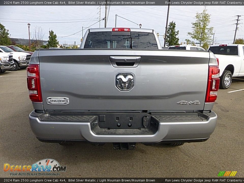 2024 Ram 2500 Longhorn Crew Cab 4x4 Billet Silver Metallic / Light Mountain Brown/Mountain Brown Photo #4