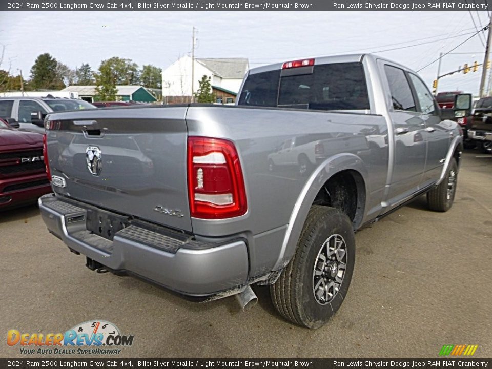 2024 Ram 2500 Longhorn Crew Cab 4x4 Billet Silver Metallic / Light Mountain Brown/Mountain Brown Photo #5