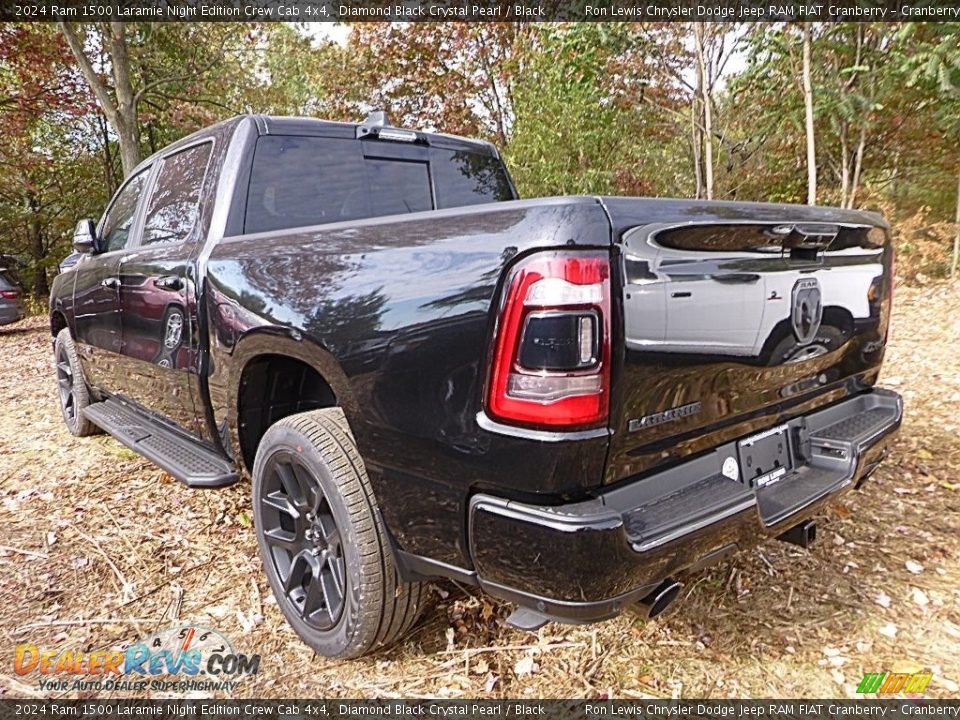 2024 Ram 1500 Laramie Night Edition Crew Cab 4x4 Diamond Black Crystal Pearl / Black Photo #2