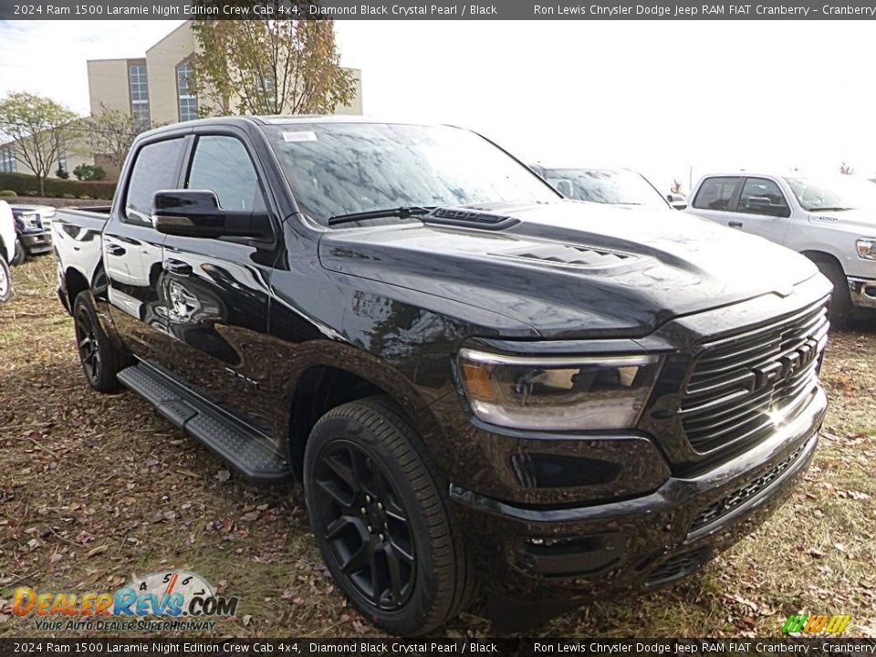 2024 Ram 1500 Laramie Night Edition Crew Cab 4x4 Diamond Black Crystal Pearl / Black Photo #5