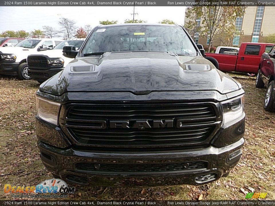 2024 Ram 1500 Laramie Night Edition Crew Cab 4x4 Diamond Black Crystal Pearl / Black Photo #6