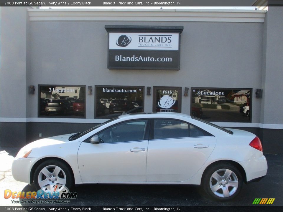 2008 Pontiac G6 Sedan Ivory White / Ebony Black Photo #1