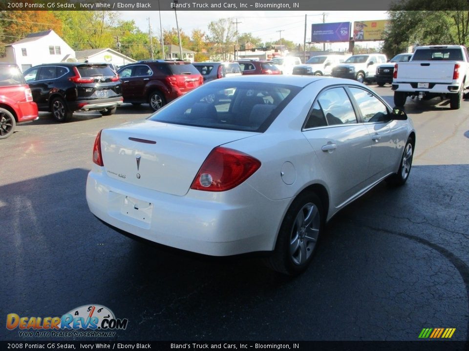 2008 Pontiac G6 Sedan Ivory White / Ebony Black Photo #4