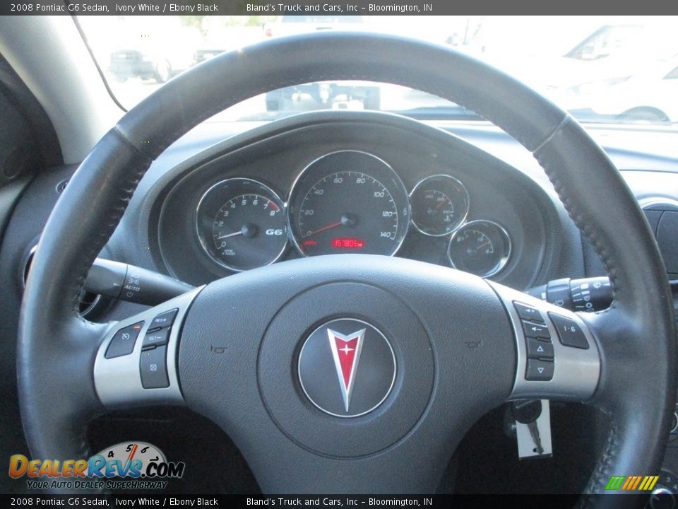 2008 Pontiac G6 Sedan Ivory White / Ebony Black Photo #8